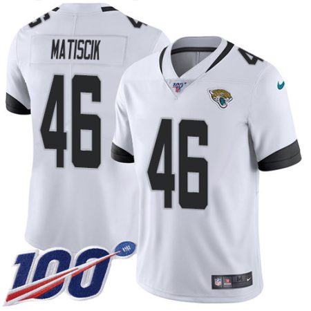 Jaguars #46 Ross Matiscik White Youth Stitched NFL 100th Season Vapor Untouchable Limited Jersey