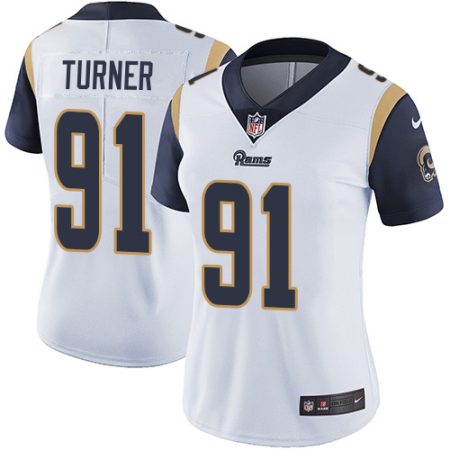 rams #91 kobie turner white women's stitched nfl vapor untouchable limited wholesale jersey