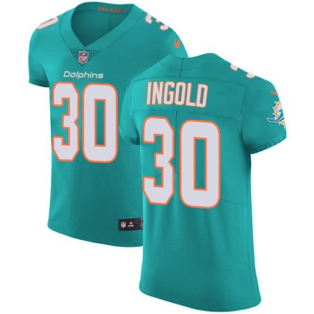 Dolphins #30 Alec Ingold Aqua Green Team Color Men's Stitched NFL Vapor Untouchable Elite Jersey