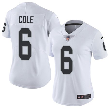 cheap Raiders #6 AJ Cole White Women's Stitched NFL Vapor Untouchable Limited Jersey