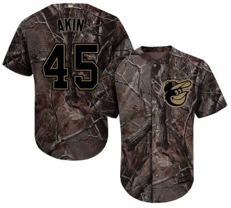 orioles #45 keegan akin camo realtree collection cool base stitched mlb cheap jersey