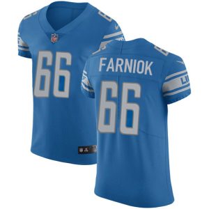 Lions #66 Matt Farniok Blue Team Color Men's Stitched NFL Vapor Untouchable Elite Jersey