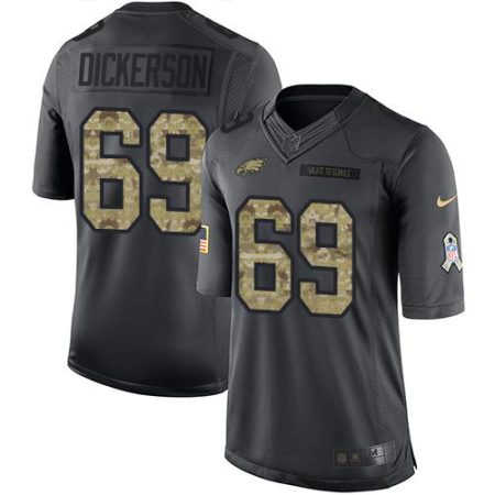 Eagles #69 Landon Dickerson Black Youth Stitched NFL Limited 2016 Salute to Service Jersey