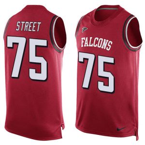 cheap Falcons #75 Kentavius Street Red Team Color Men's Stitched NFL Limited Tank Top Jersey