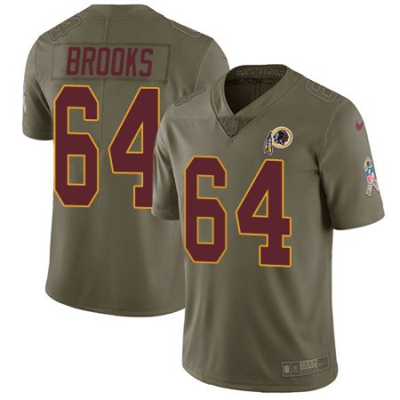 Commanders #64 Mason Brooks Olive Youth Stitched NFL Limited 2017 Salute To Service Jersey