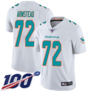 cheap Dolphins #72 Terron Armstead White Men's Stitched NFL 100th Season Vapor Limited Jersey