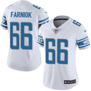 lions #66 matt farniok white women's stitched nfl vapor untouchable limited elite jersey