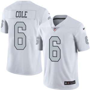 cheap Raiders #6 AJ Cole White Youth Stitched NFL Limited Rush Jersey