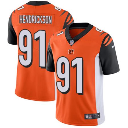 Bengals #91 Trey Hendrickson Orange Alternate Youth Stitched NFL Vapor Untouchable Limited Jersey