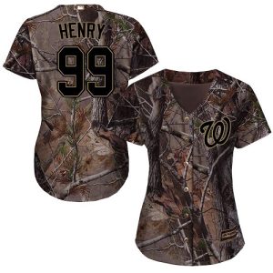 cheap Nationals #99 Cole Henry Camo Realtree Collection Cool Base Women's Stitched MLB Jersey