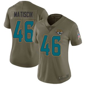 jaguars #46 ross matiscik olive women's stitched nfl limited 2017 salute to service cheap jersey