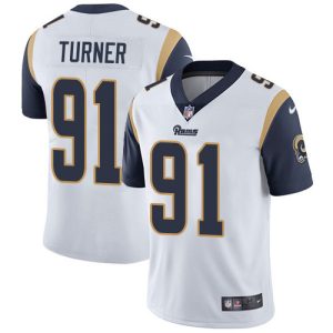 Rams #91 Kobie Turner White Youth Stitched NFL Vapor Untouchable Limited Jersey