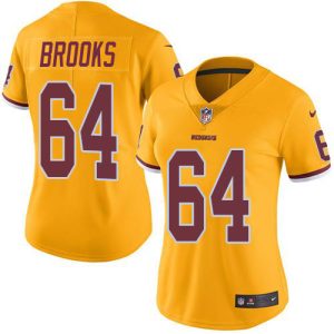 Commanders #64 Mason Brooks Gold Women's Stitched NFL Limited Rush Jersey