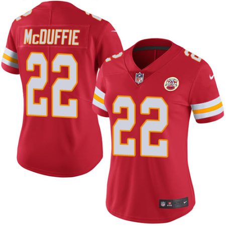 Chiefs #22 Trent McDuffie Red Team Color Women's Stitched NFL Vapor Untouchable Limited Jersey