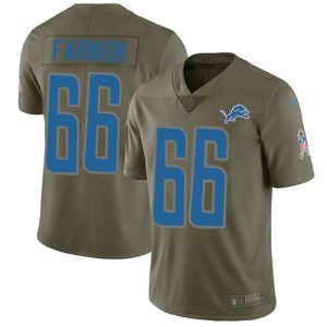 Lions #66 Matt Farniok Olive Youth Stitched NFL Limited 2017 Salute To Service Jersey