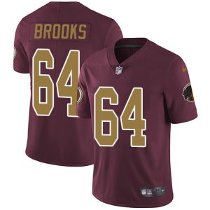 commanders #64 mason brooks burgundy red alternate men's stitched nfl vapor untouchable limited cheap jersey