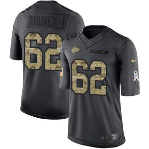 chiefs #62 joe thuney black youth stitched nfl limited 2016 salute to service elite jersey