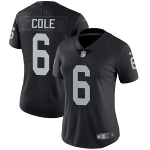 Raiders #6 AJ Cole Black Team Color Women's Stitched NFL Vapor Untouchable Limited Jersey