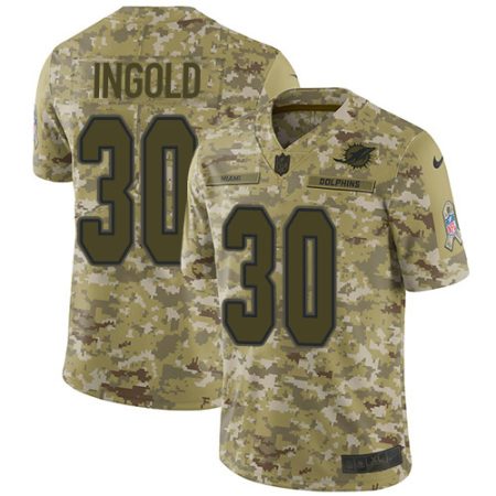 Dolphins #30 Alec Ingold Camo Men's Stitched NFL Limited 2018 Salute To Service Jersey