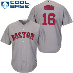 wholesale Red Sox #16 Jarren Duran Grey Cool Base Stitched Youth MLB Jersey