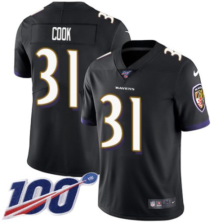 ravens #31 dalvin cook black alternate men's stitched nfl 100th season vapor untouchable limited cheap jersey