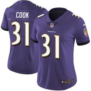 wholesale Ravens #31 Dalvin Cook Purple Team Color Women's Stitched NFL Vapor Untouchable Limited Jersey