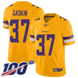 wholesale Vikings #37 Myles Gaskin Gold Youth Stitched NFL Limited Inverted Legend 100th Season Jersey