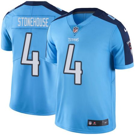 titans #4 ryan stonehouse light blue men's stitched nfl limited rush cheap jersey