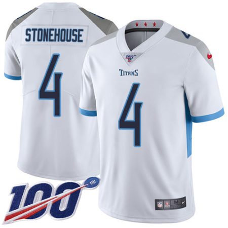 Titans #4 Ryan Stonehouse White Youth Stitched NFL 100th Season Vapor Untouchable Limited Jersey