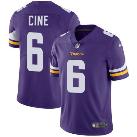 vikings #6 lewis cine purple team color men's stitched nfl vapor untouchable limited elite jersey