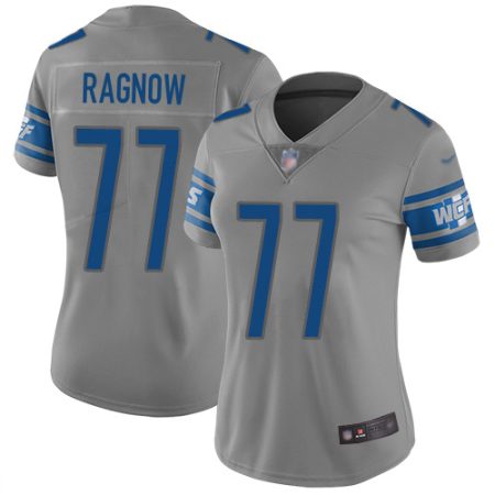 Lions #77 Frank Ragnow Gray Women's Stitched NFL Limited Inverted Legend Jersey