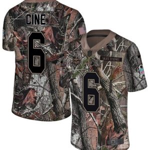 cheap Vikings #6 Lewis Cine Camo Youth Stitched NFL Limited Rush Realtree Jersey