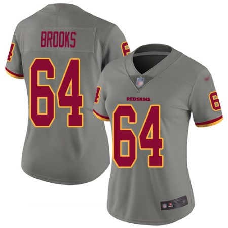 commanders #64 mason brooks gray women's stitched nfl limited inverted legend elite jersey