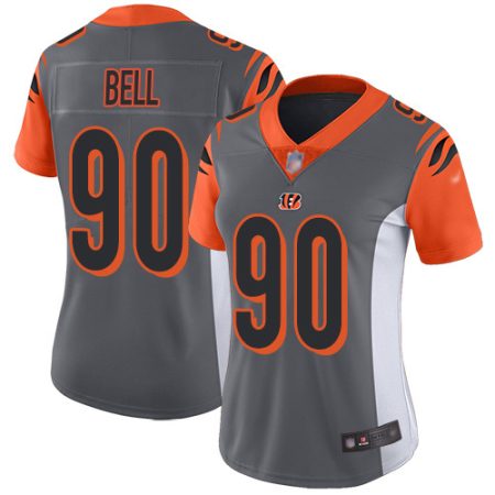 elite Bengals #90 Travis Bell Silver Women's Stitched NFL Limited Inverted Legend Jersey