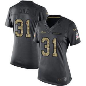 ravens #31 dalvin cook black women's stitched nfl limited 2016 salute to service wholesale jersey