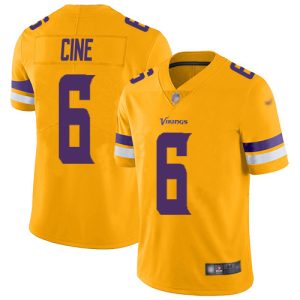 Vikings #6 Lewis Cine Gold Men's Stitched NFL Limited Inverted Legend Jersey