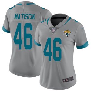 Jaguars #46 Ross Matiscik Silver Women's Stitched NFL Limited Inverted Legend Jersey