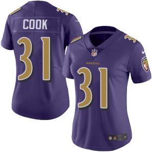 ravens #31 dalvin cook purple women's stitched nfl limited rush wholesale jersey