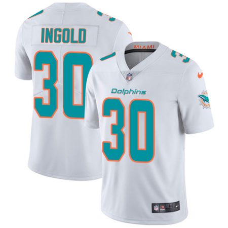 Dolphins #30 Alec Ingold White Youth Stitched NFL Vapor Untouchable Limited Jersey