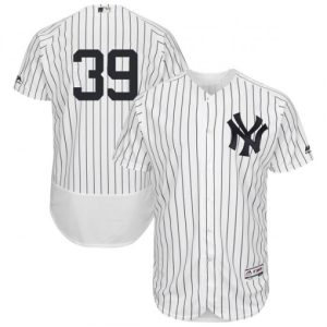 yankees #39 jose trevino white strip flexbase authentic collection stitched mlb elite jersey