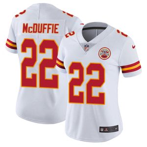 wholesale Chiefs #22 Trent McDuffie White Women's Stitched NFL Vapor Untouchable Limited Jersey