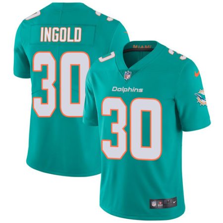 Dolphins #30 Alec Ingold Aqua Green Team Color Men's Stitched NFL Vapor Untouchable Limited Jersey