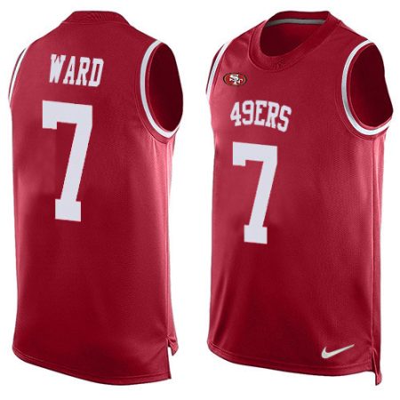 49ers #7 charvarius ward red team color men's stitched nfl limited tank top cheap jersey