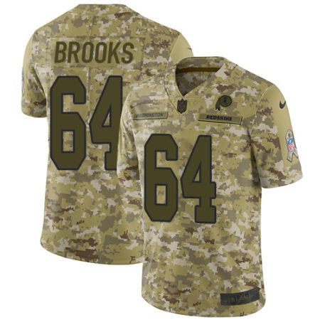 Commanders #64 Mason Brooks Camo Men's Stitched NFL Limited 2018 Salute To Service Jersey